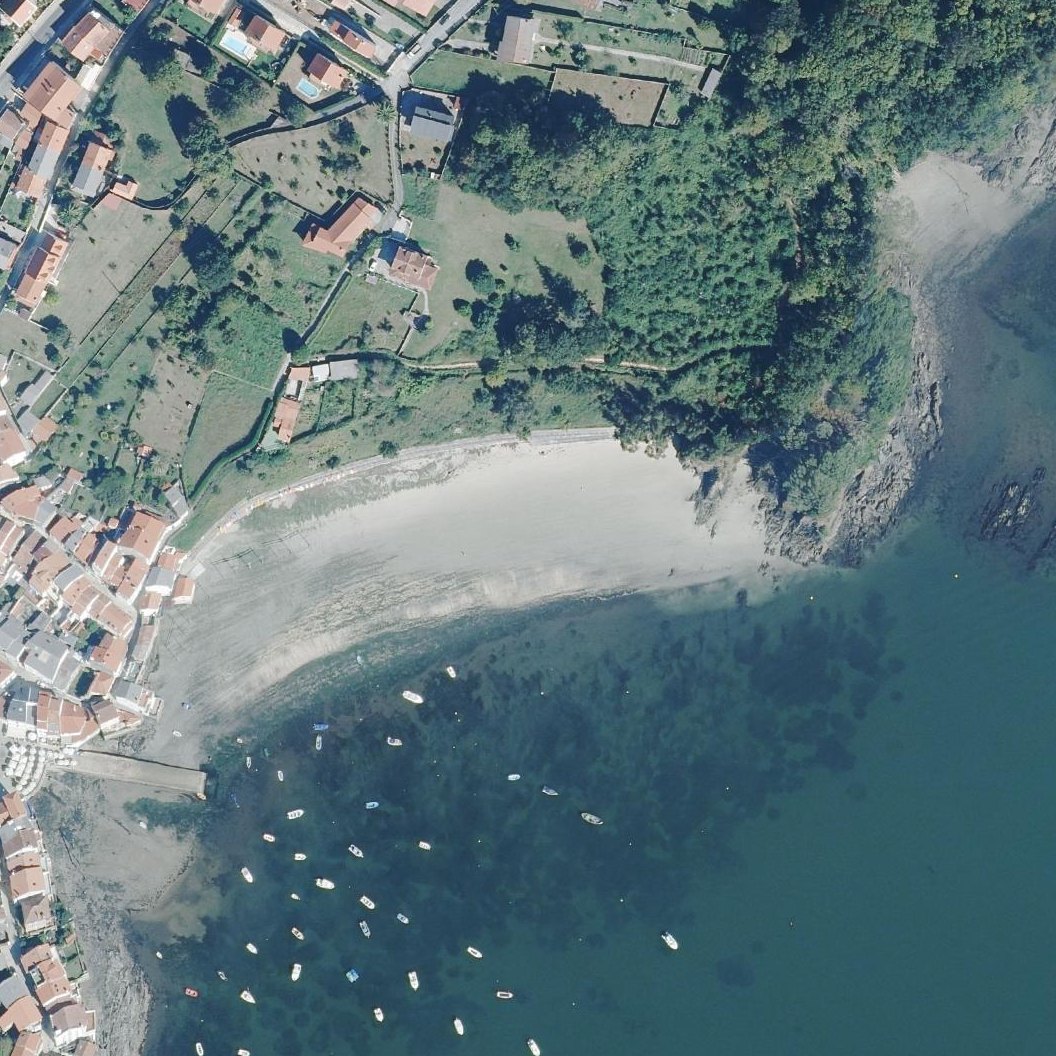 Aerial map of Praia de Redes
