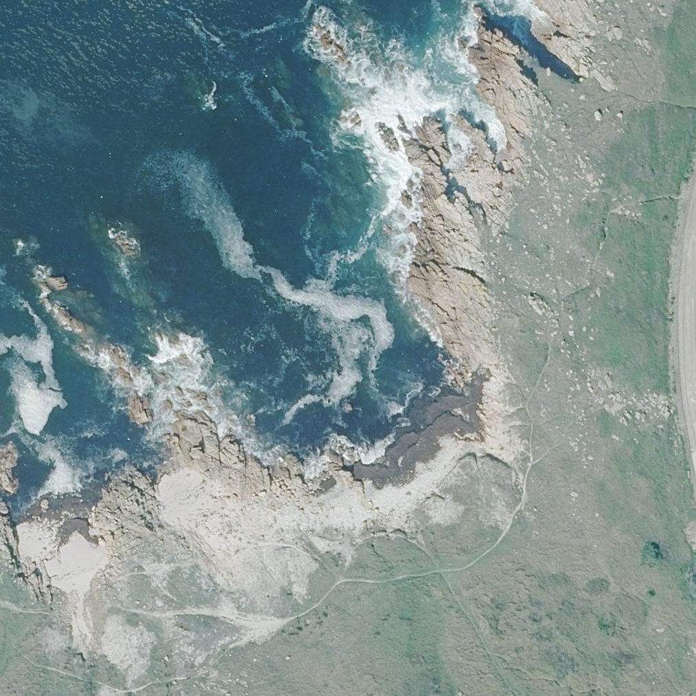 Aerial map of Praia de Reira