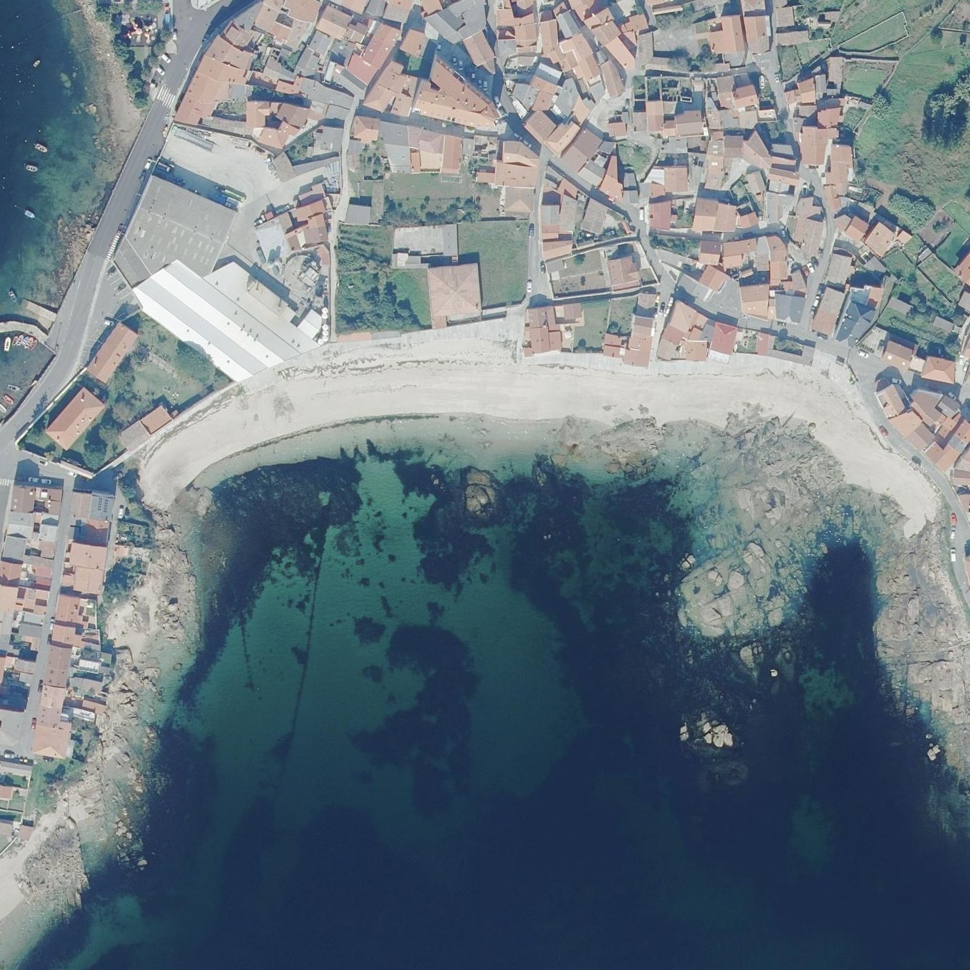 Aerial map of Praia de Ribeira Grande