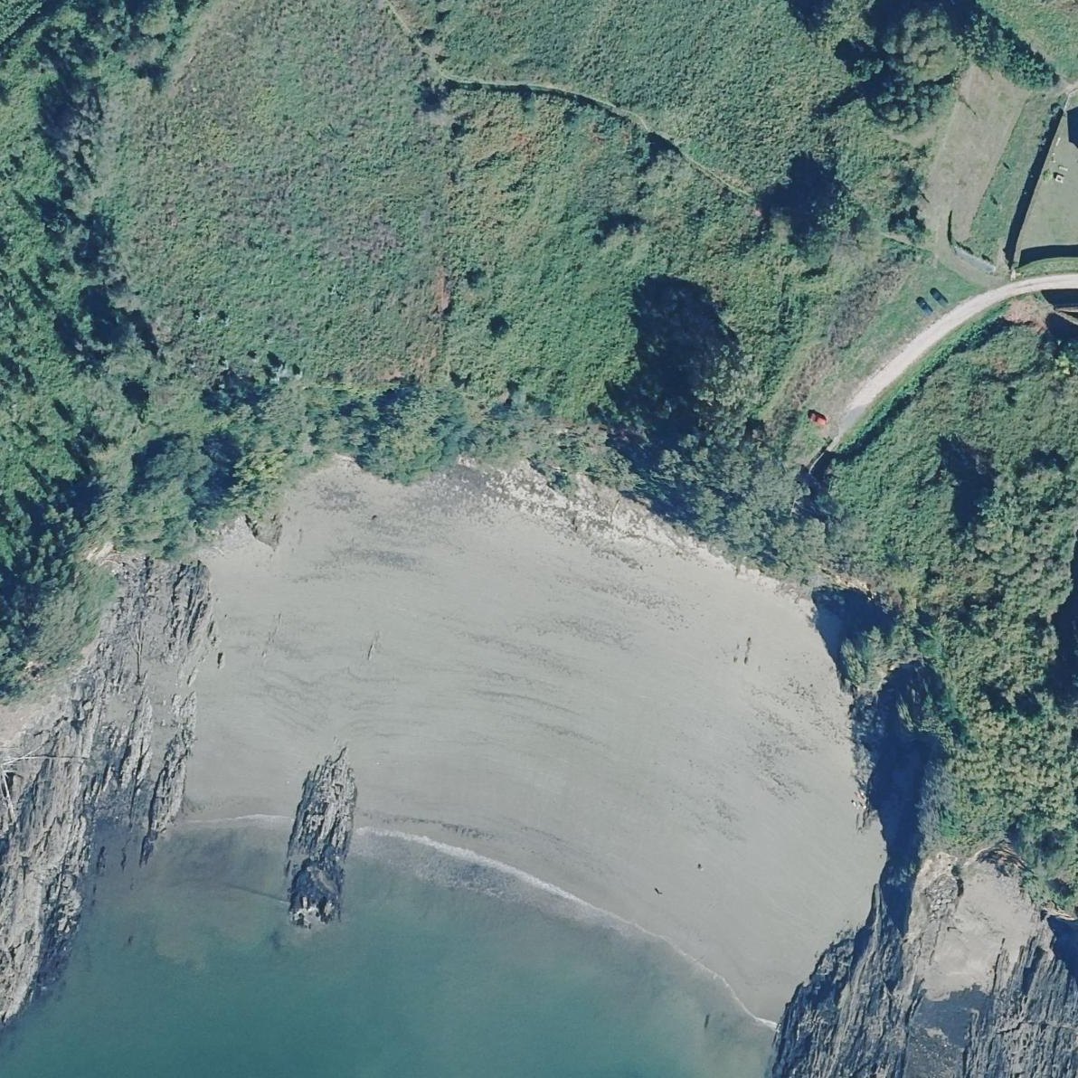 Aerial map of Praia de Sabadelle