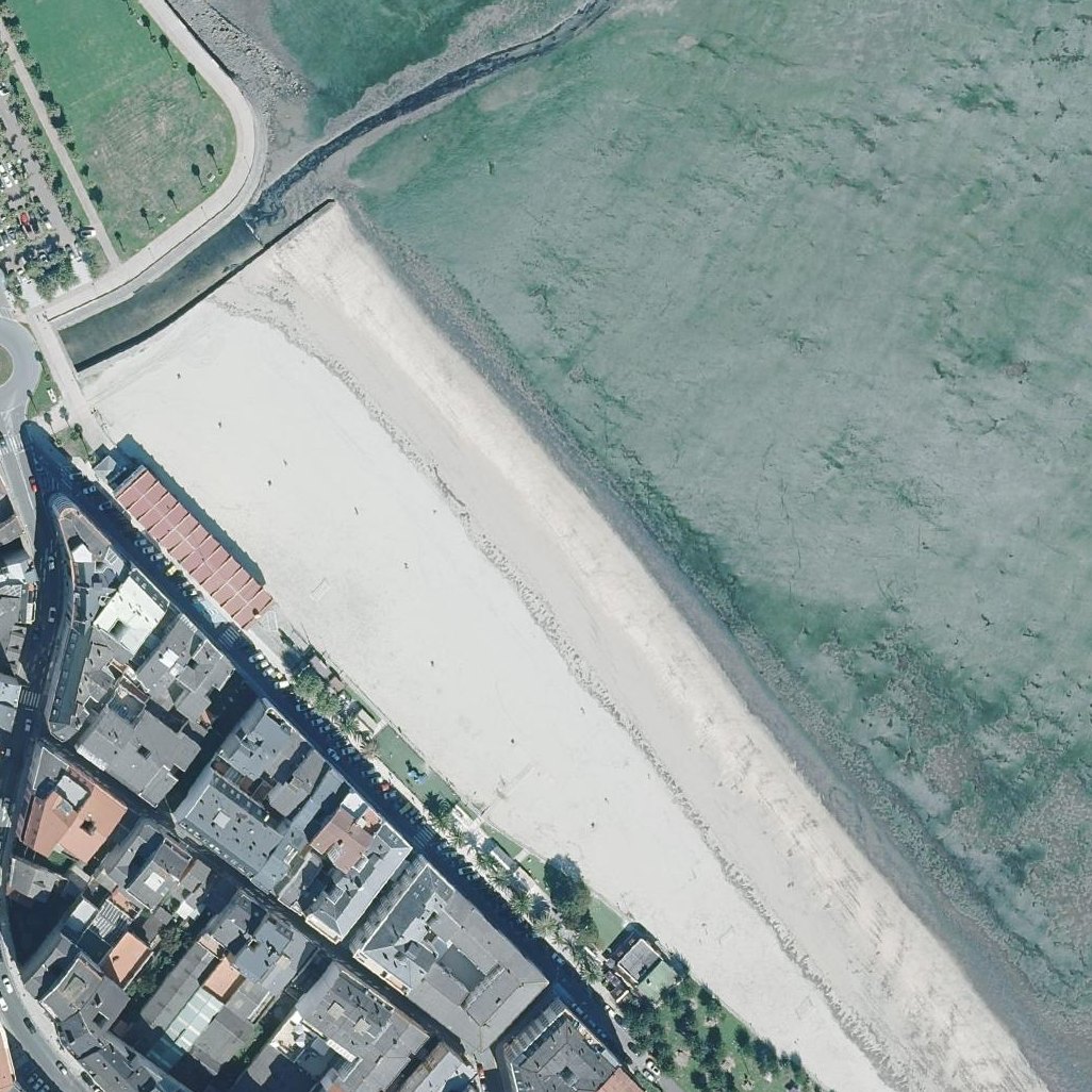 Aerial map of Praia de Sada