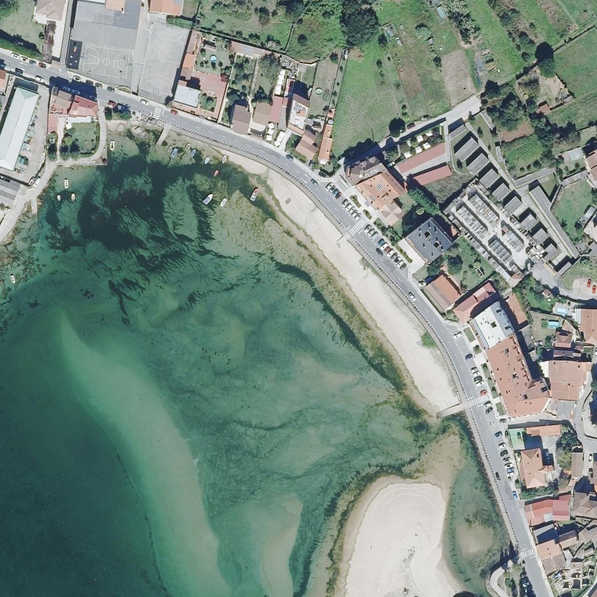 Aerial map of Praia de San Cibrán