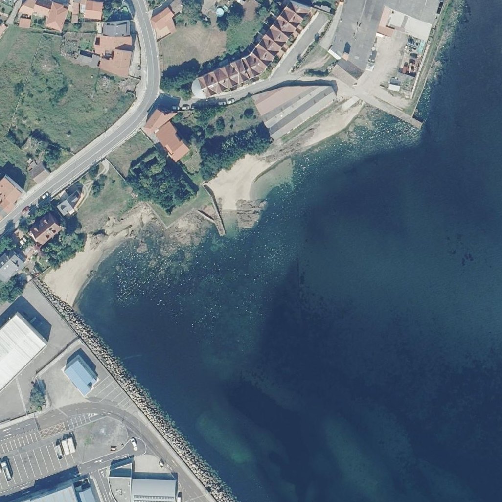 Aerial map of Praia de San Lázaro