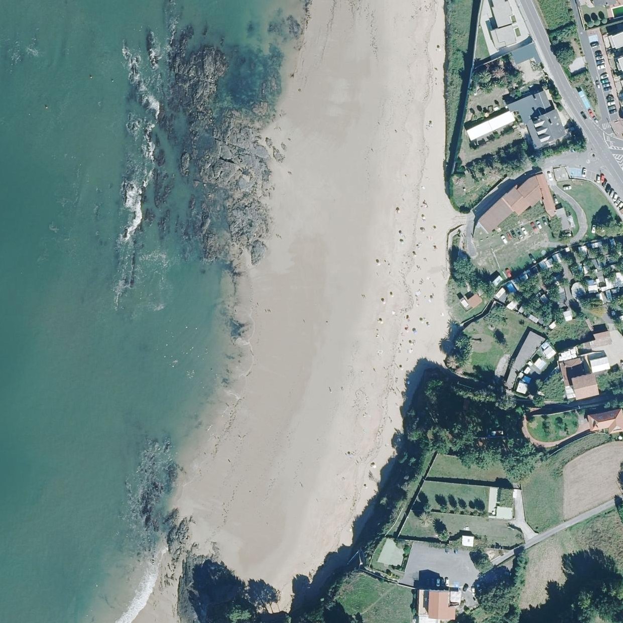 Aerial map of Praia de San Pedro