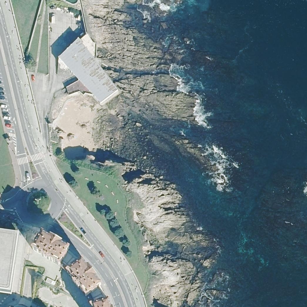 Aerial map of Praia de San Roque-Cetaria