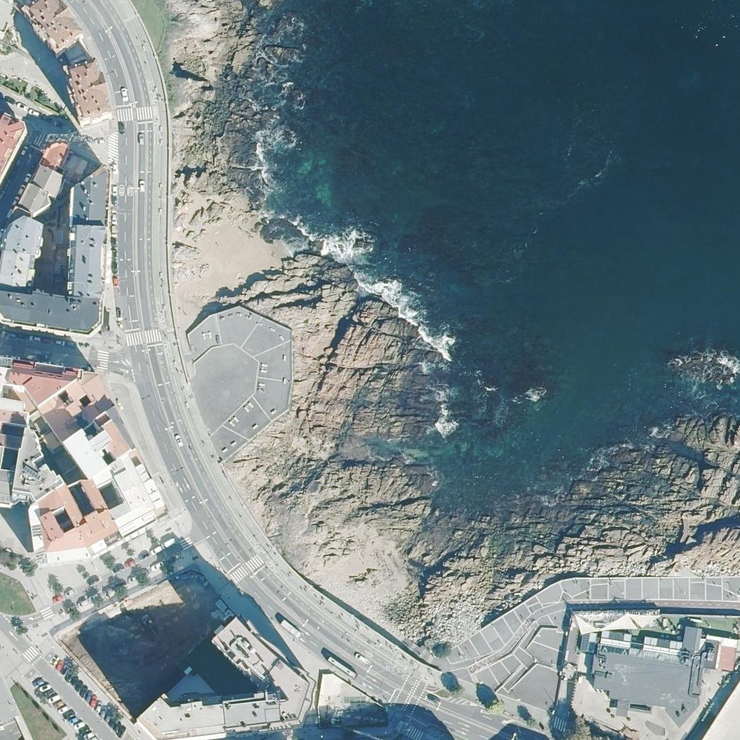 Aerial map of Praia de San Roque-Lino