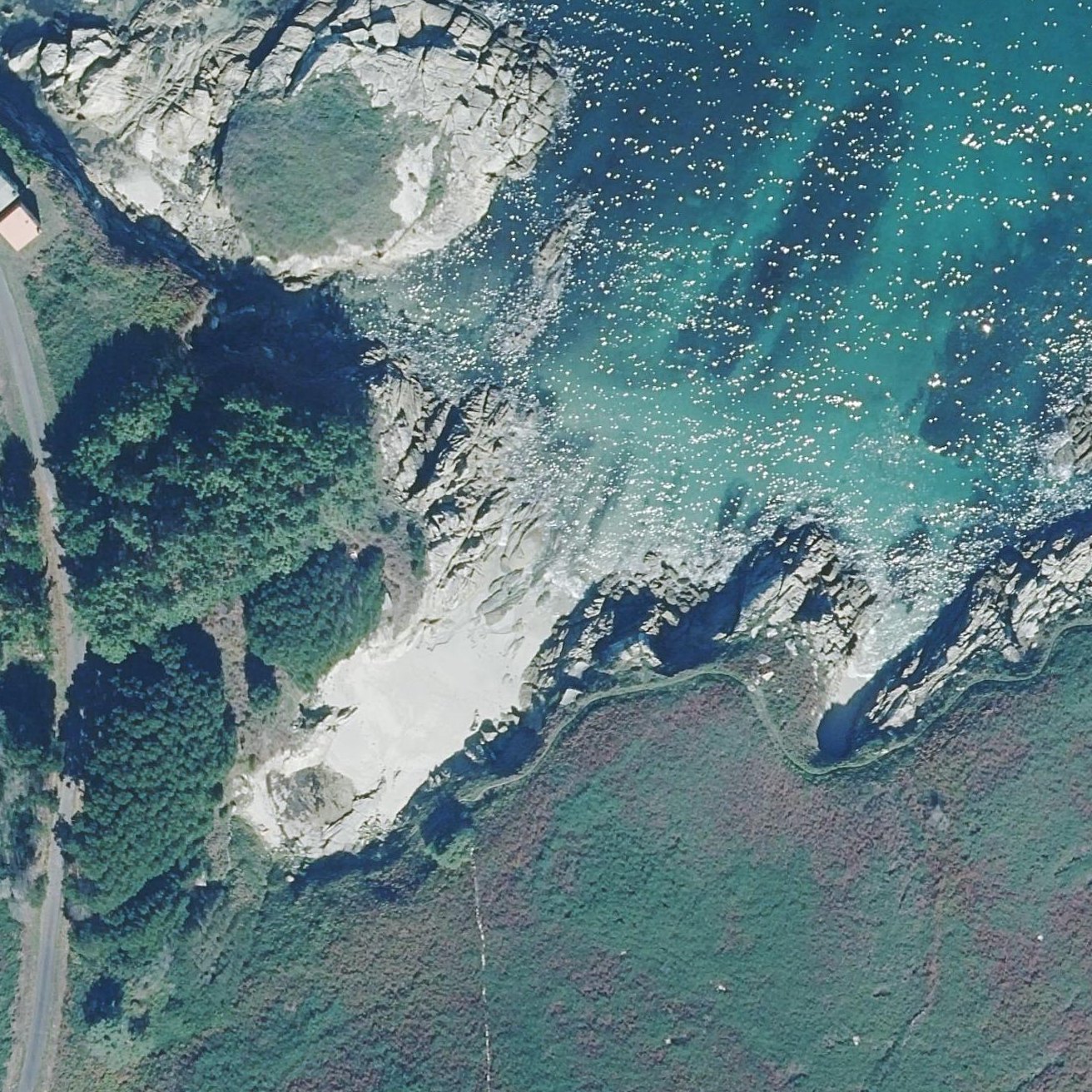Aerial map of Praia de Santa Mariña