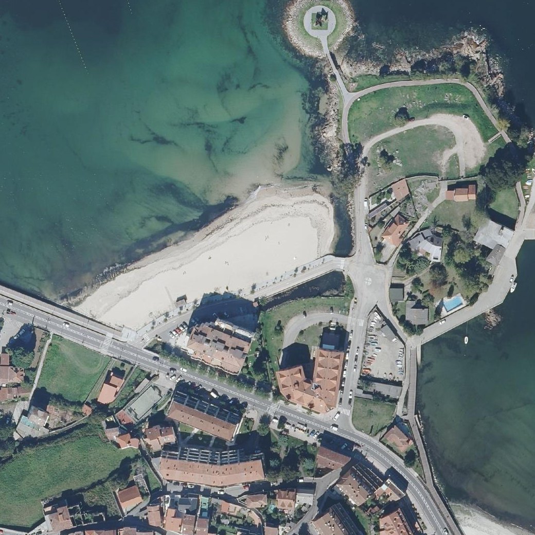 Aerial map of Praia de Santa Marta