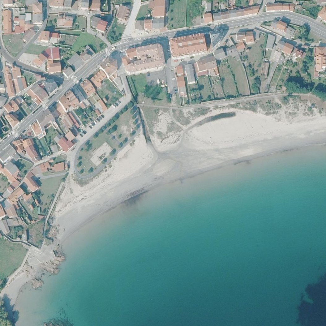 Aerial map of Praia de Sardiñeiro