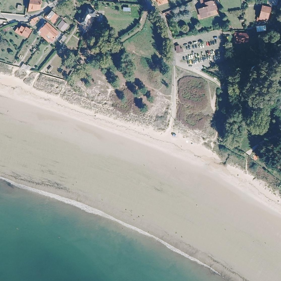 Aerial map of Praia de Seselle