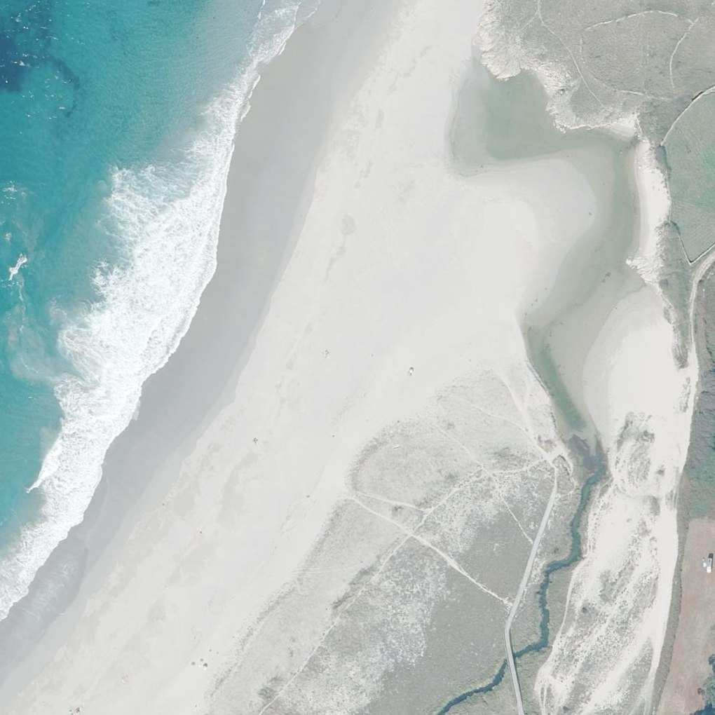 Aerial map of Praia de Soesto
