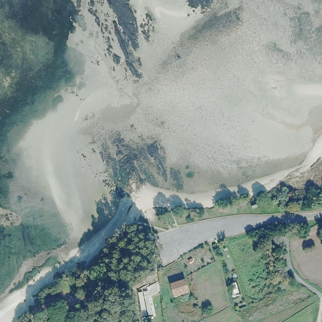 Aerial map of Praia de Testal