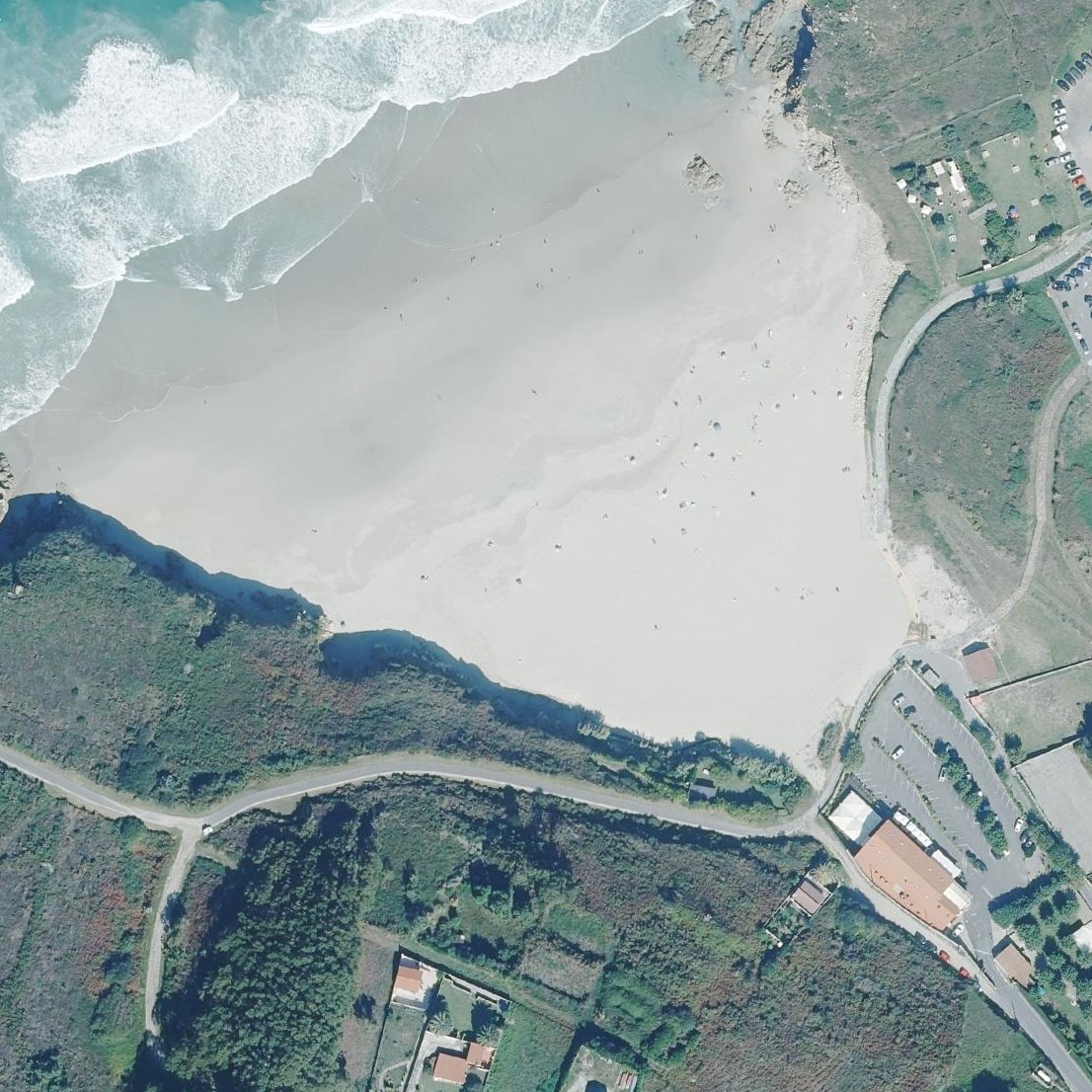 Aerial map of Praia de Valcovo