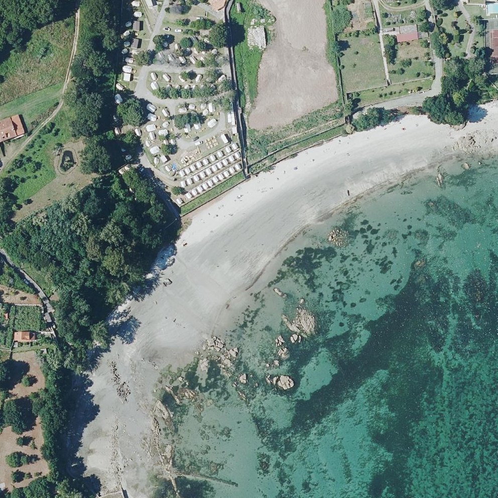 Aerial map of Praia de Vilela