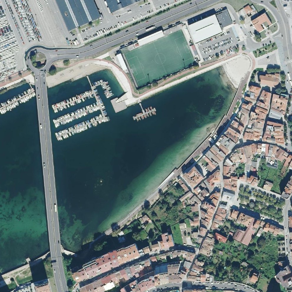 Aerial map of Praia do Adro