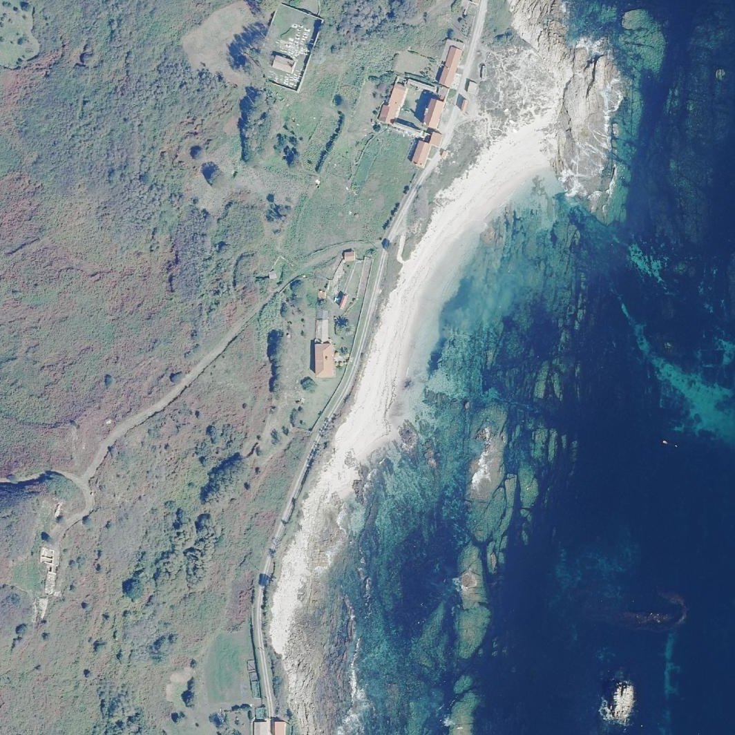 Aerial map of Praia do Canexol