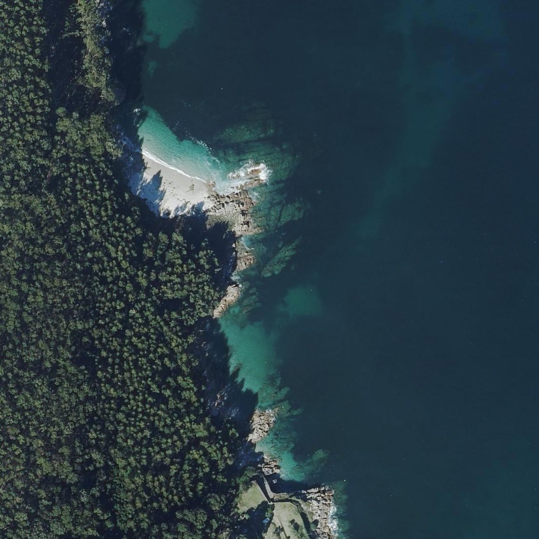 Aerial map of Praia do Carballiño