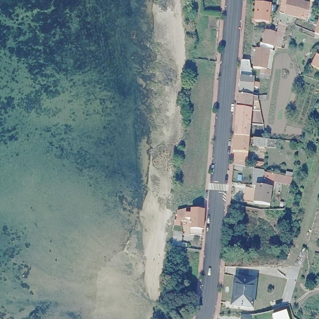 Aerial map of Praia do Careixo