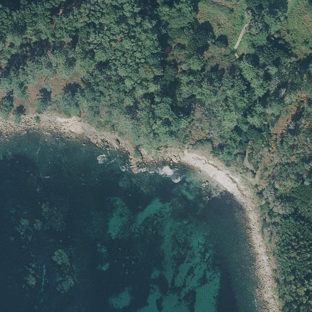 Aerial map of Praia do Casteliño