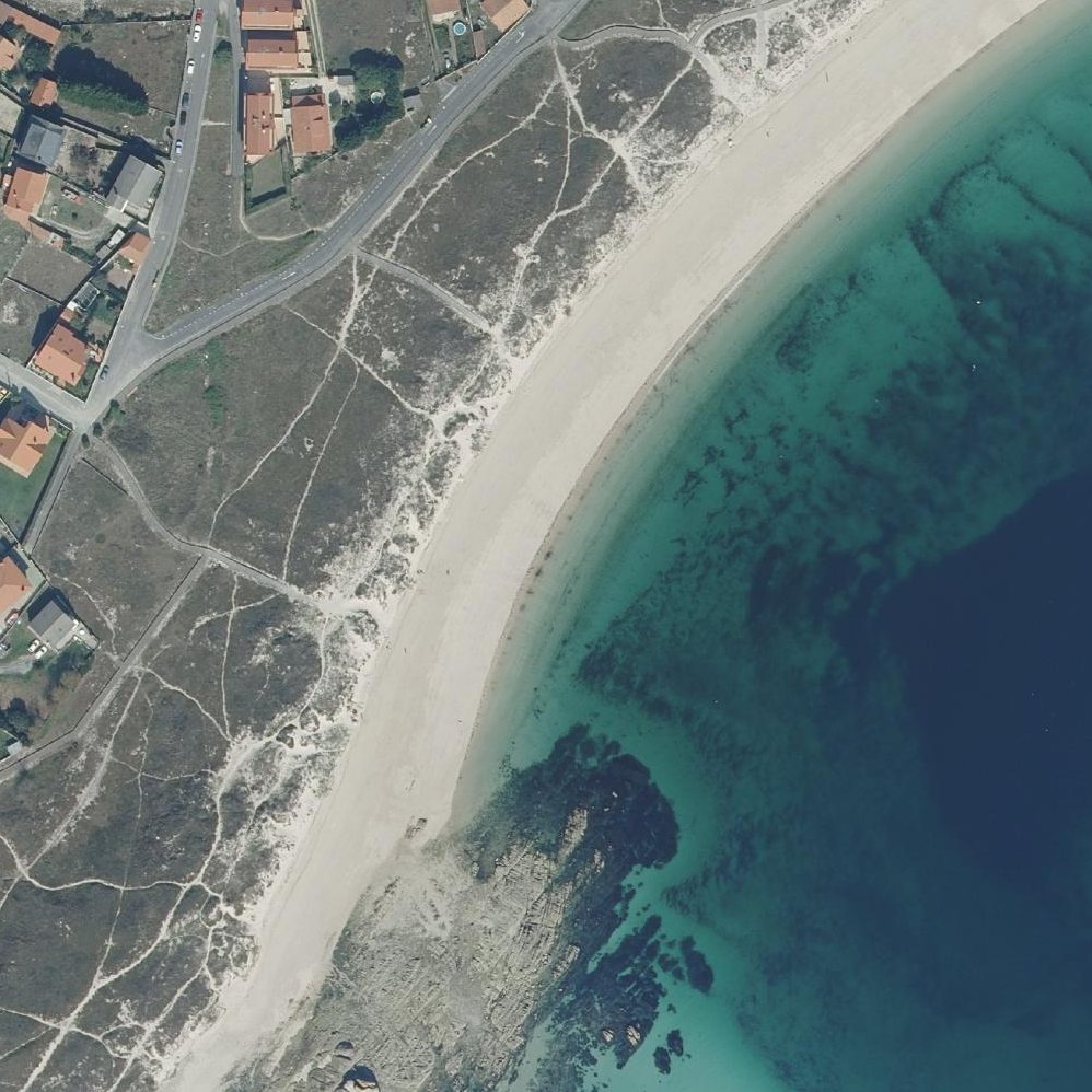 Aerial map of Praia do Castro