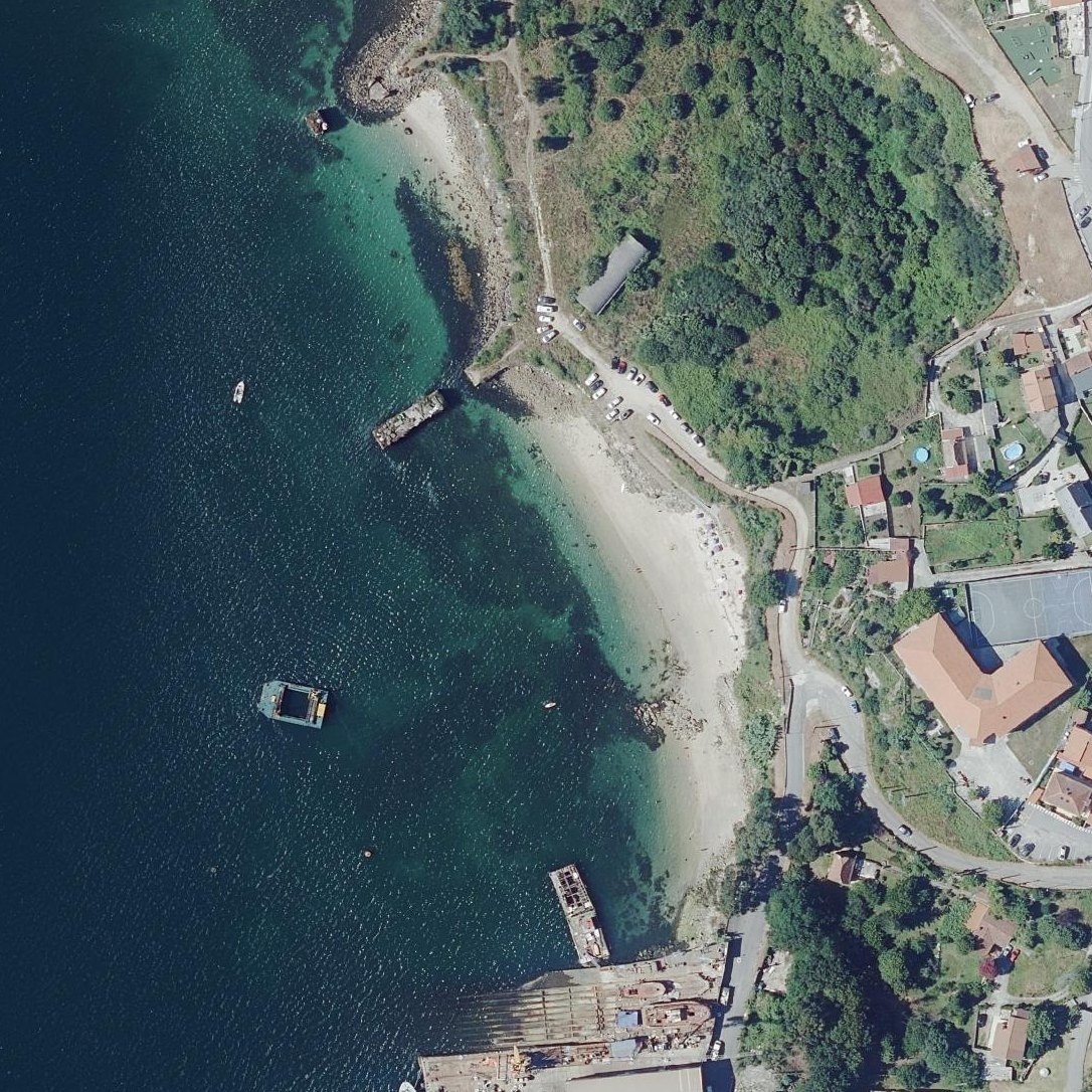 Aerial map of Praia do Cocho