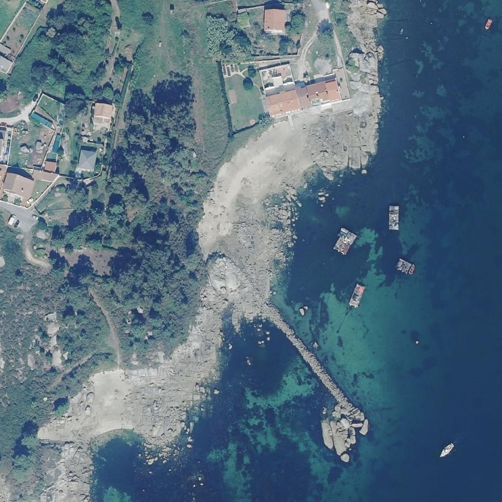 Aerial map of Praia do Con Retallado