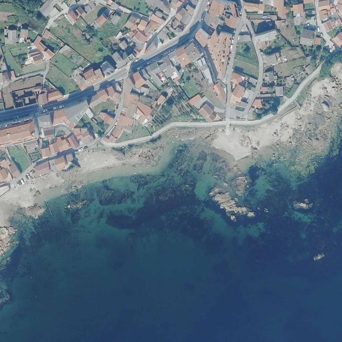 Aerial map of Praia do Conchido