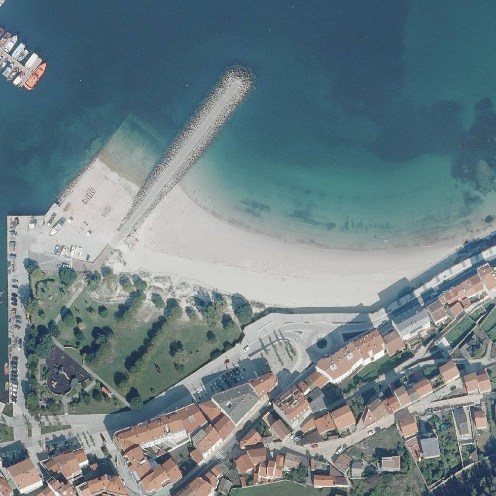 Aerial map of Praia do Cruceiro