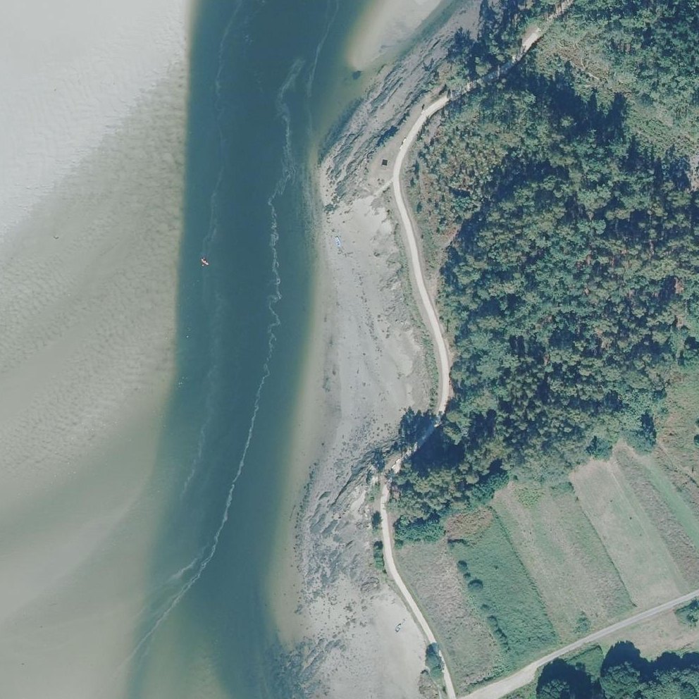 Aerial map of Praia do Curro