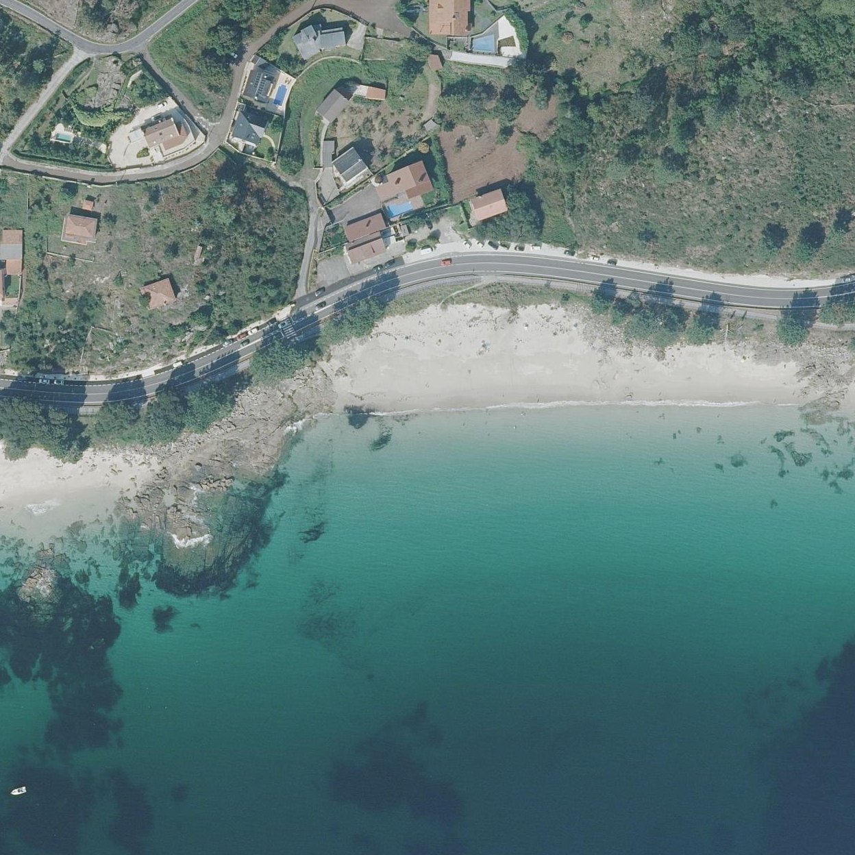 Aerial map of Praia do Espadanal