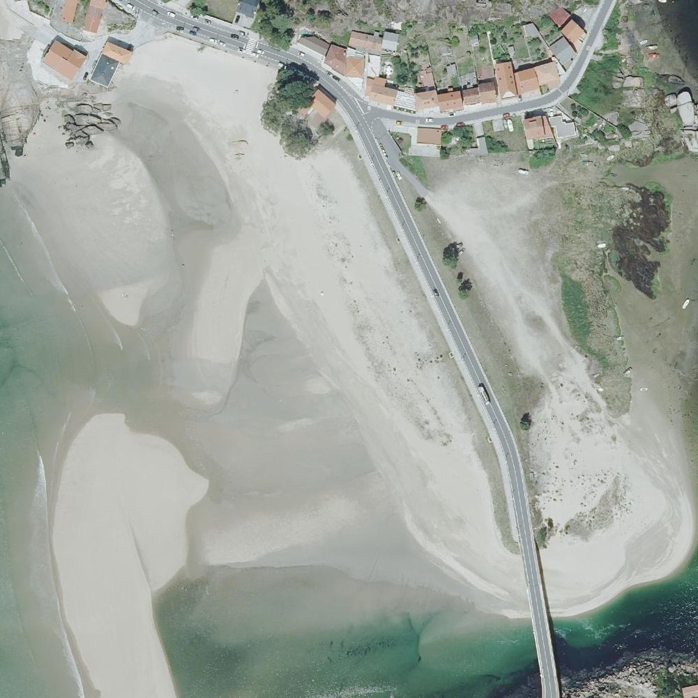 Aerial map of Praia do Ézaro