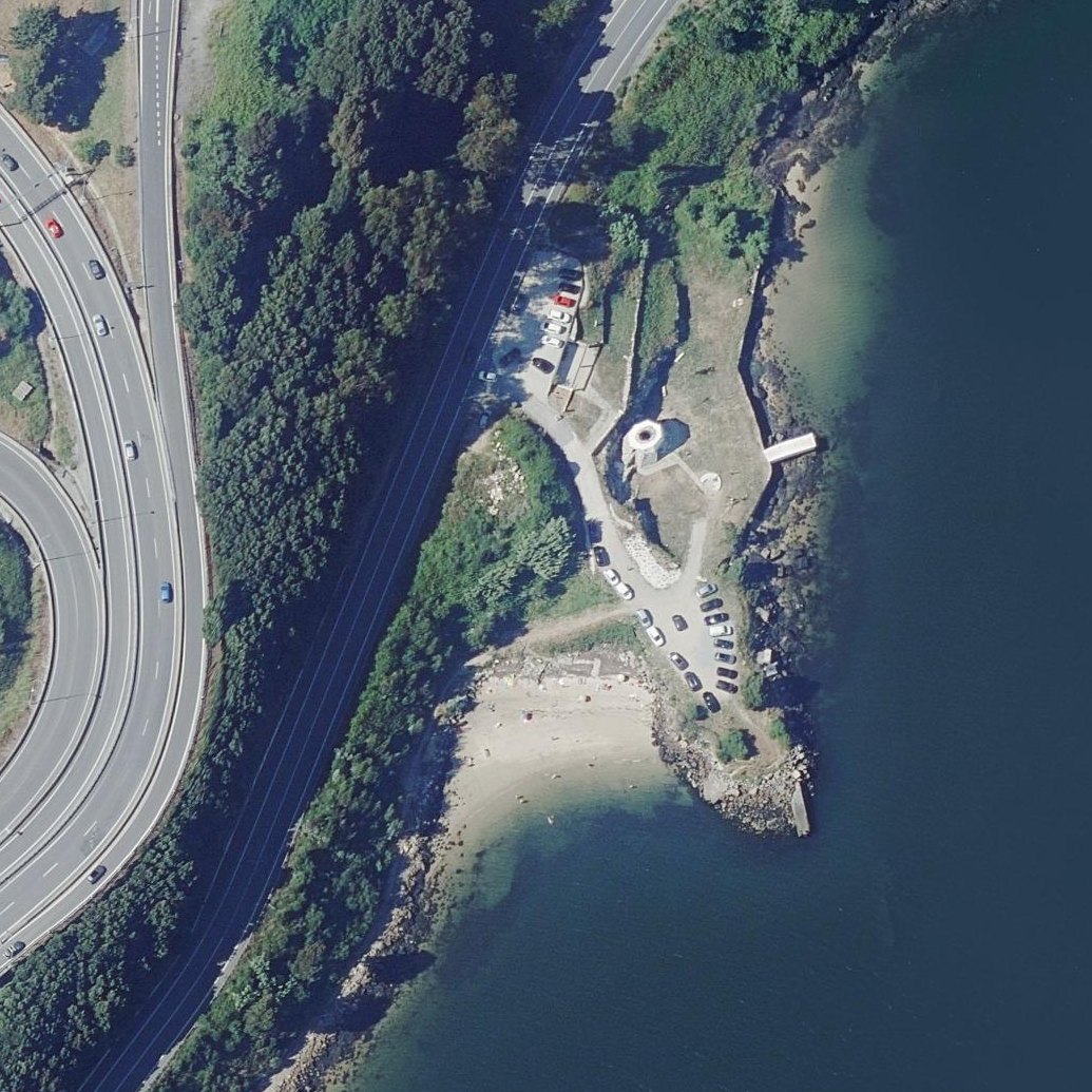 Aerial map of Praia do Forno da Cal