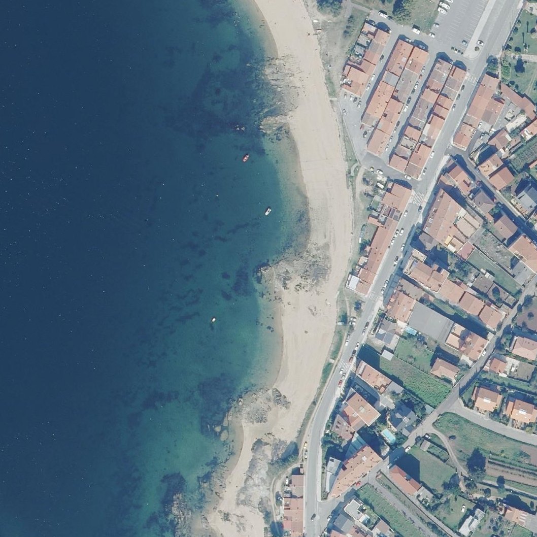 Aerial map of Praia do Fuciño do Porco