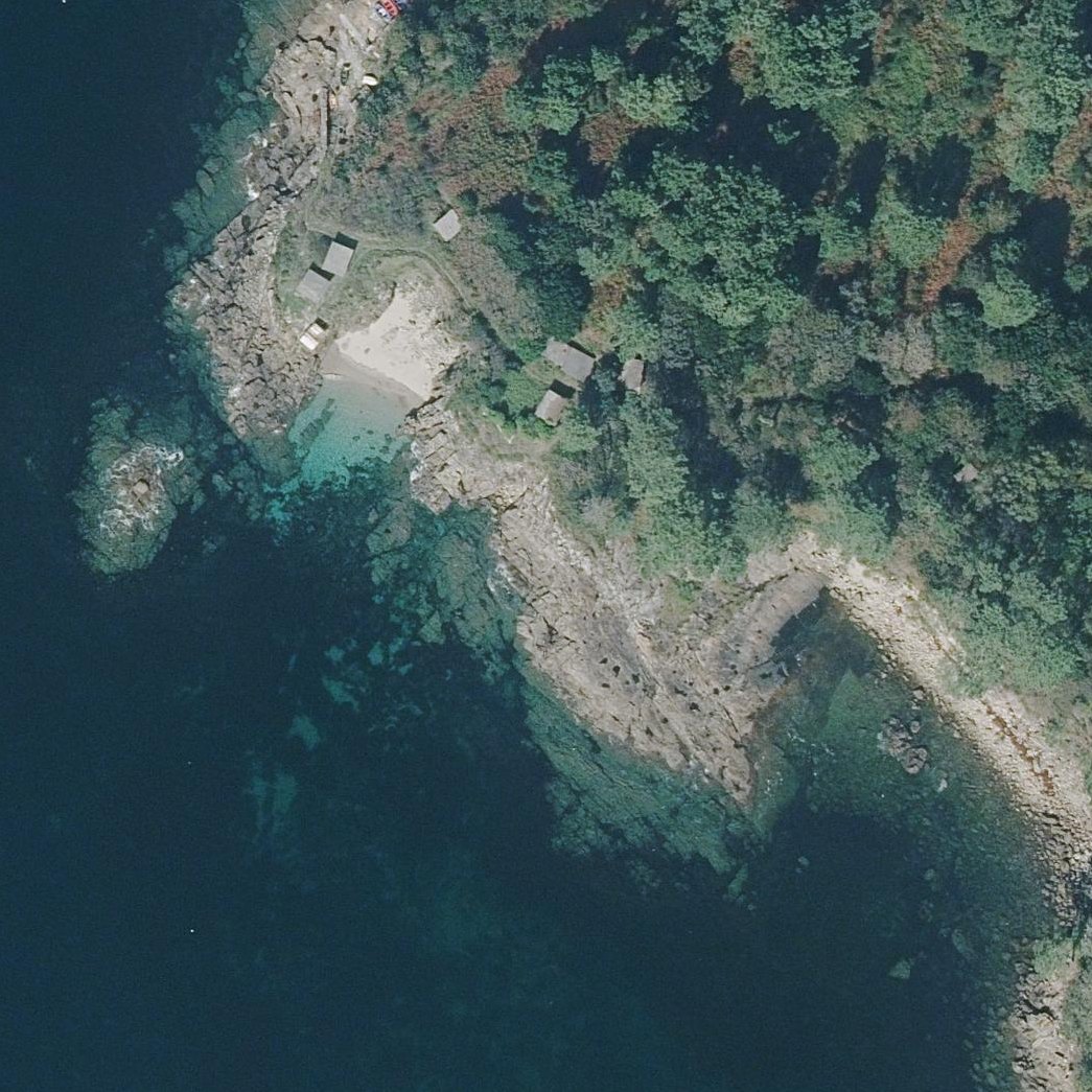 Aerial map of Praia do Illote