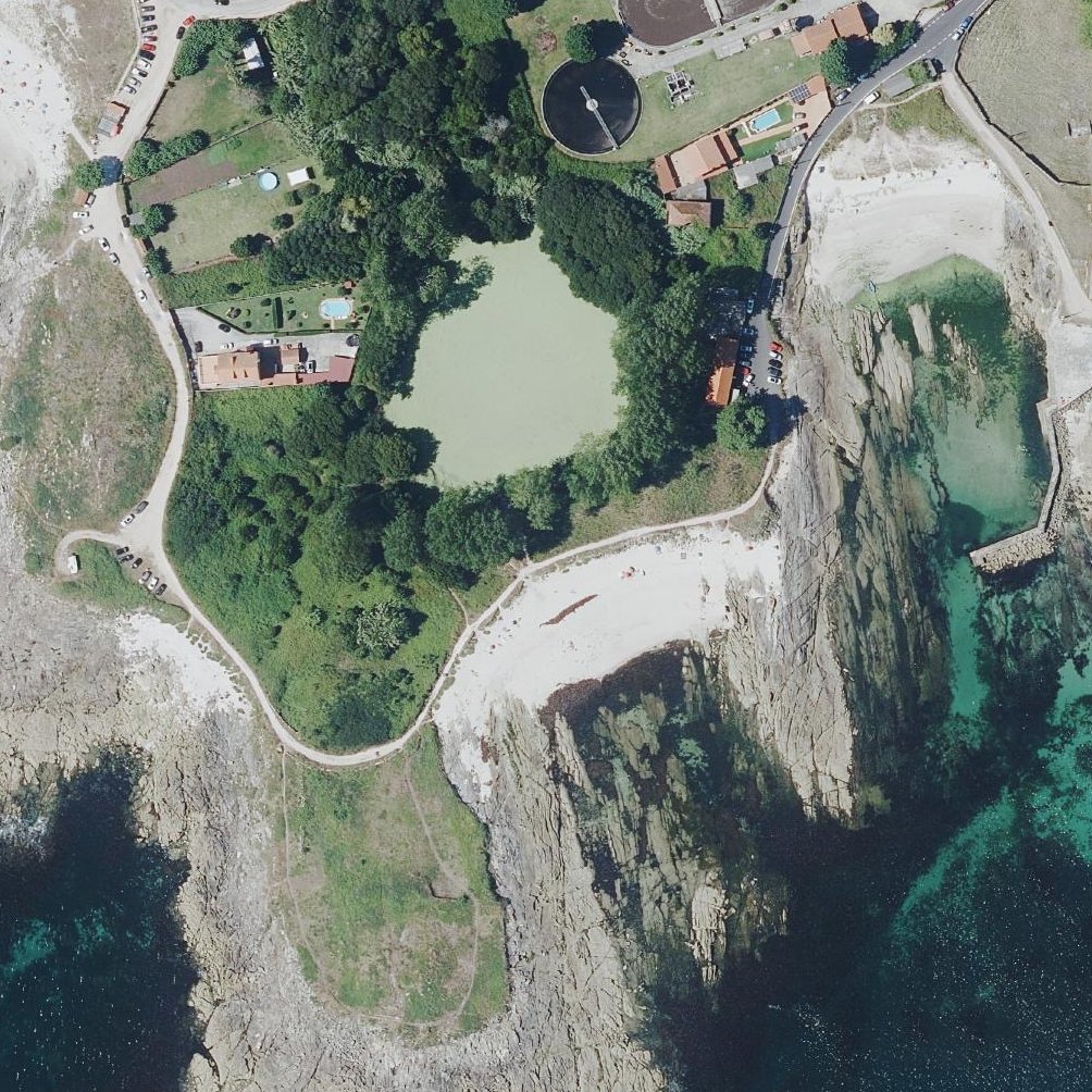 Aerial map of Praia do las Colchas