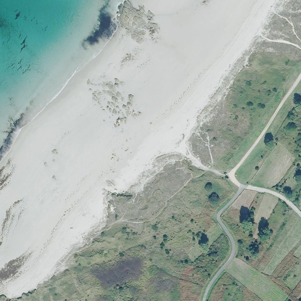 Aerial map of Praia do Mar de Lira