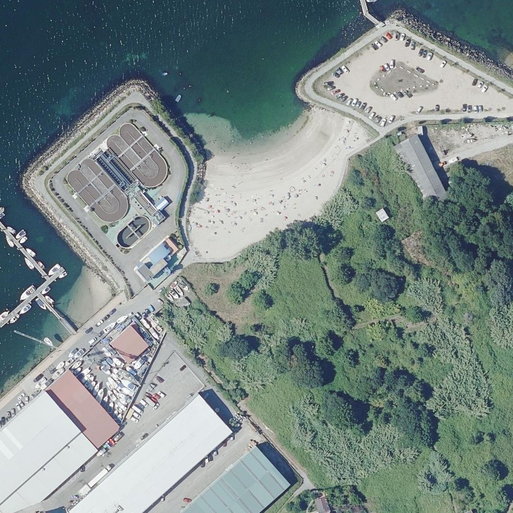 Aerial map of Praia do Mende