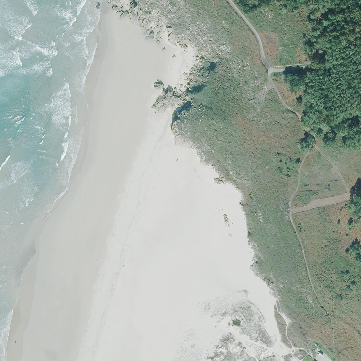 Aerial map of Praia do Mexadoira