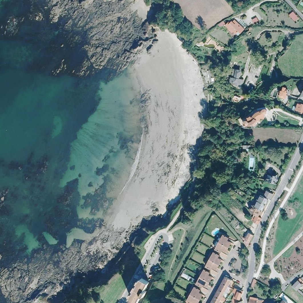 Aerial map of Praia do Nabal