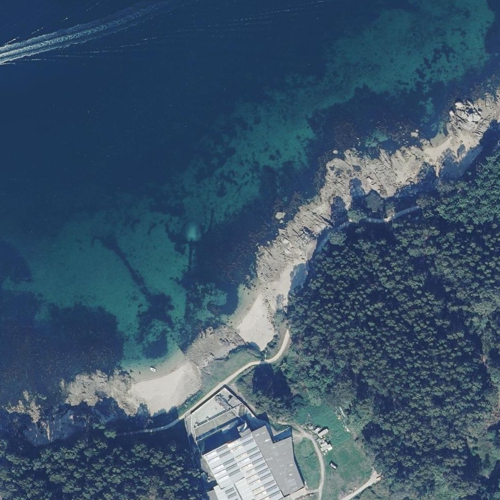 Aerial map of Praia do Naso