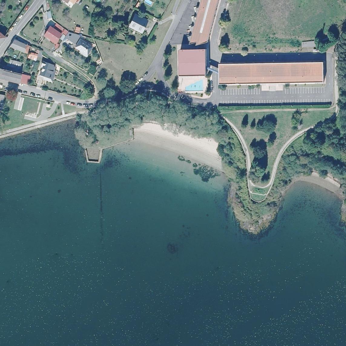 Aerial map of Praia do Olmo