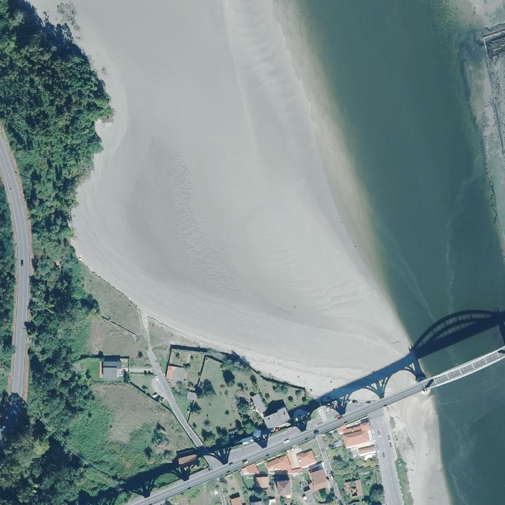 Aerial map of Praia do Pedrido