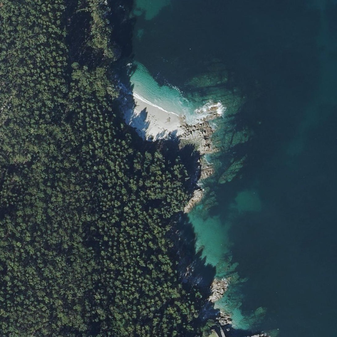 Aerial map of Praia do Portal
