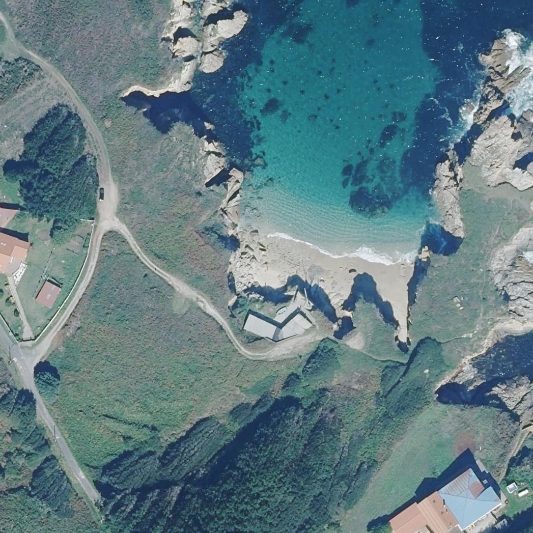 Aerial map of Praia do Porto