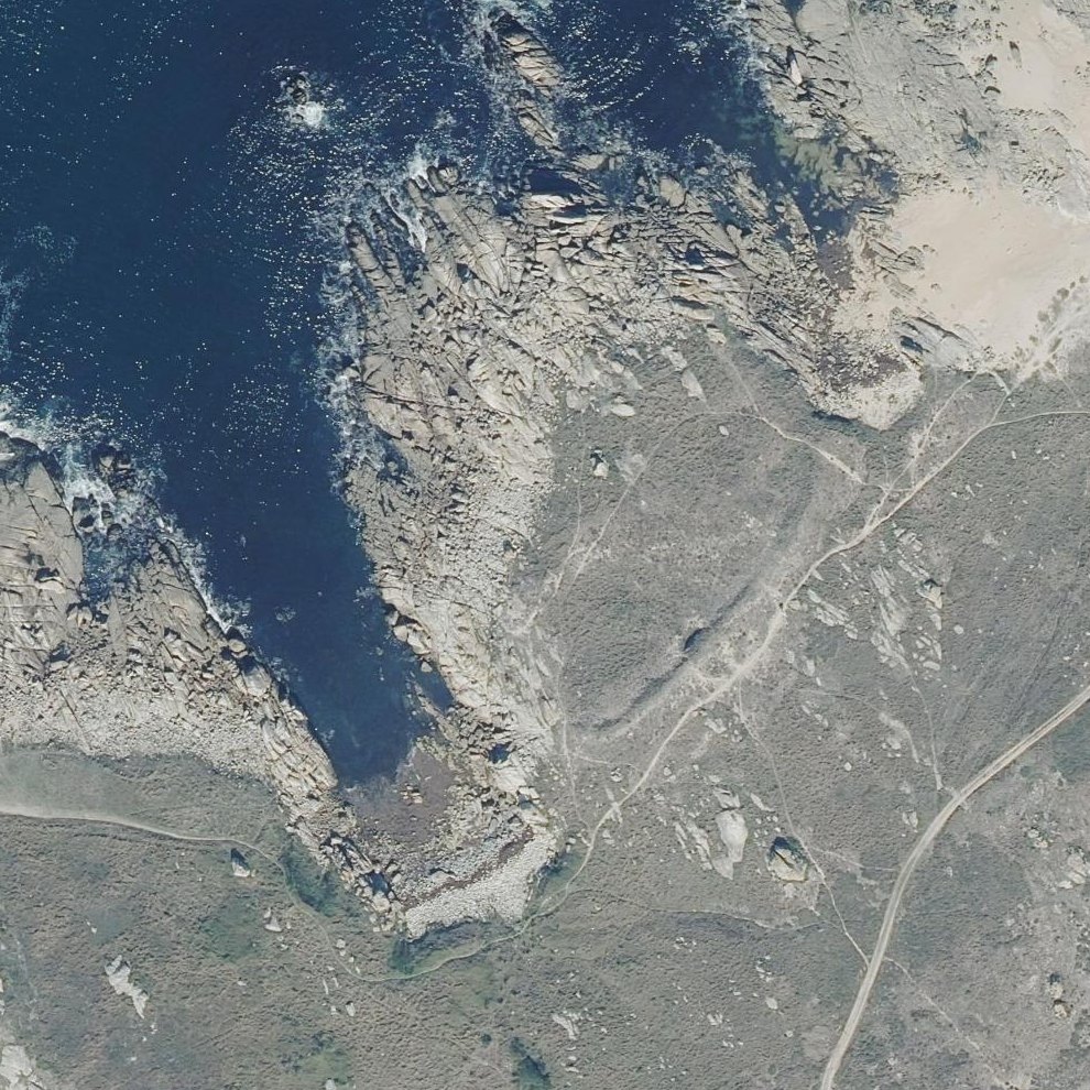 Aerial map of Praia do Porto de Abaixo