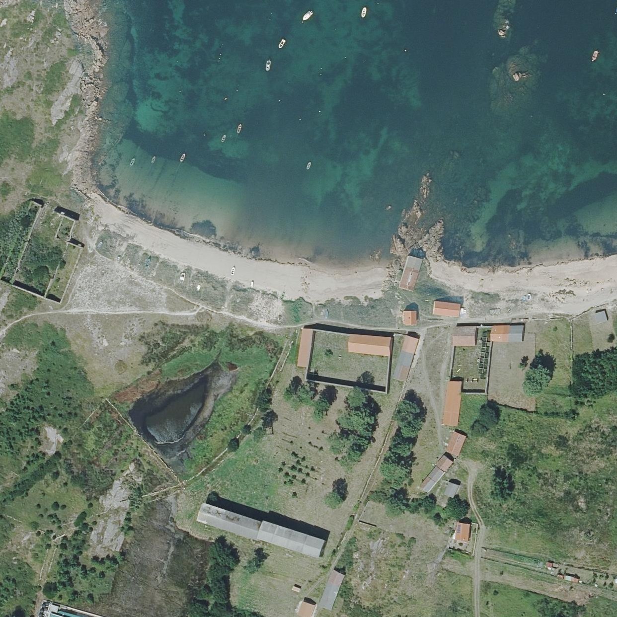 Aerial map of Praia do Porto de Abaixo