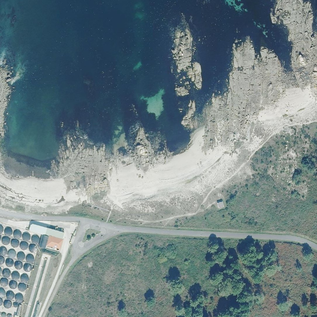 Aerial map of Praia do Porto dos Robalos