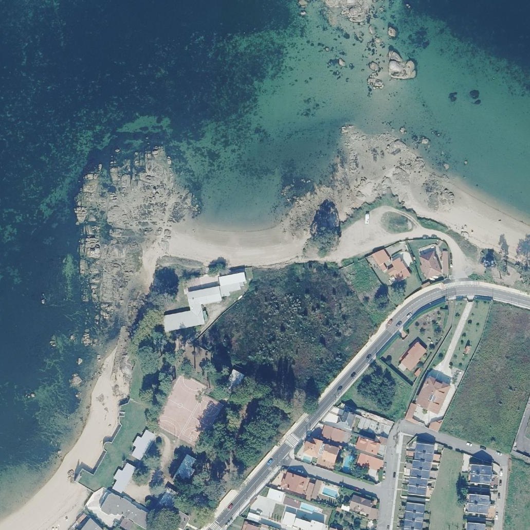 Aerial map of Praia do Pozo do Mar