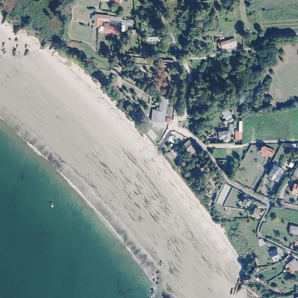 Aerial map of Praia do Raso