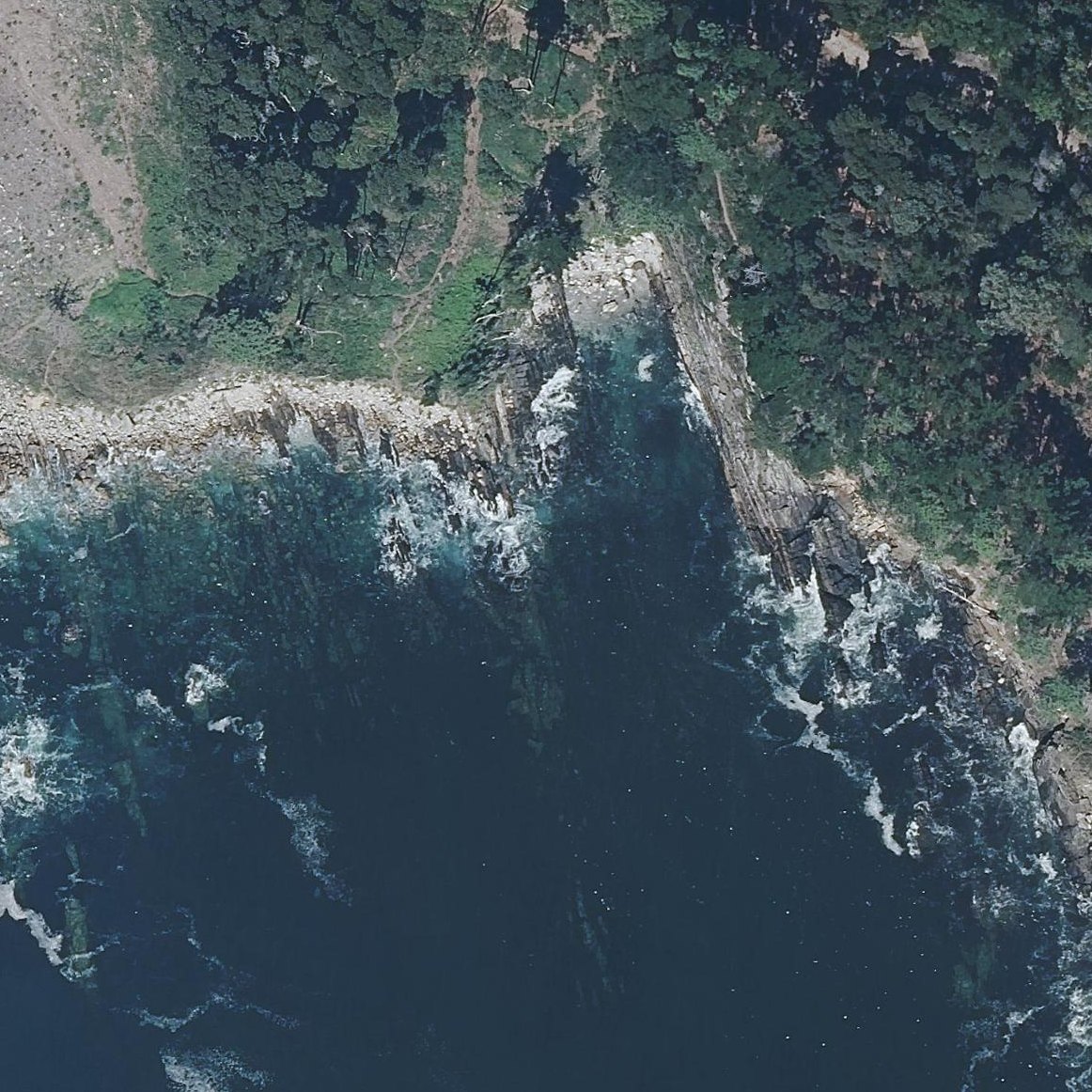 Aerial map of Praia do Rego da Porta